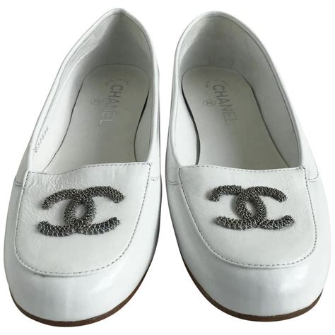 White Patent Leather Loafers 